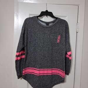 Gray and Pink Long Sleeve Top